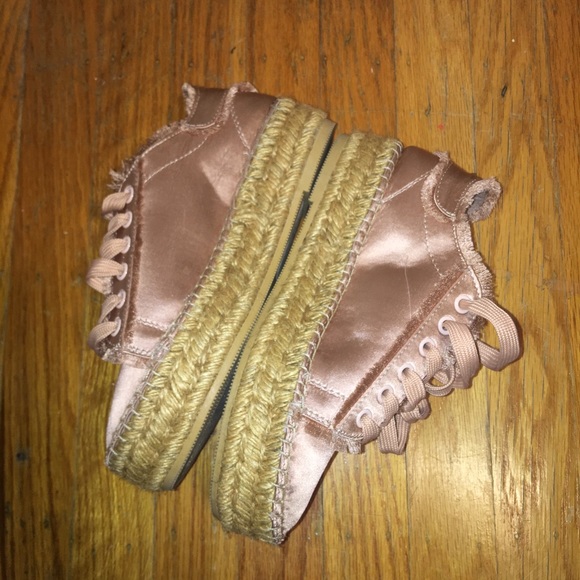 Steve Madden EspadrillePlatform RoseGold Sneakers - Picture 4 of 8